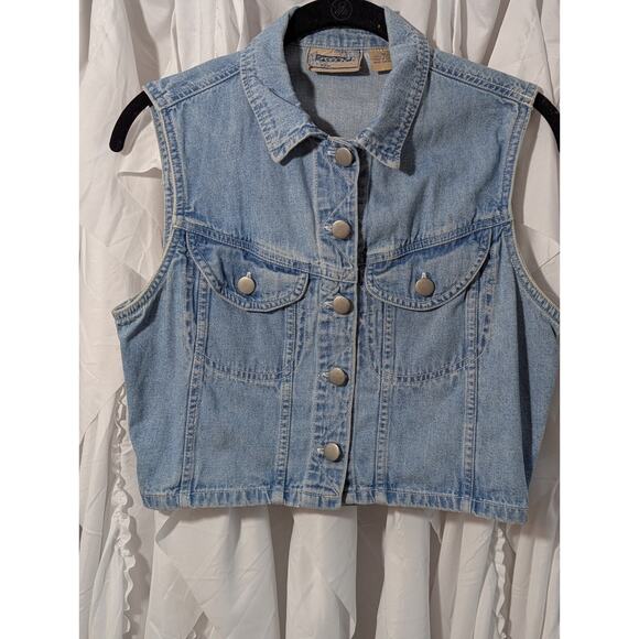 VTG Sasson Jeans Denim Vest | Women's Medium | 1970s 1980s Retro - Picture 7 of 10
